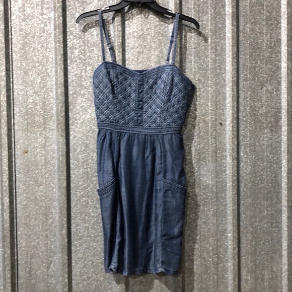 American Eagle Outfitters Dresses & Skirts - Spaghetti strap denim colored dress